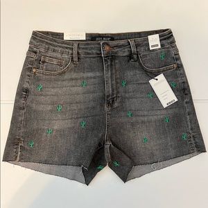 Grey Judy Blue Denim Shorts